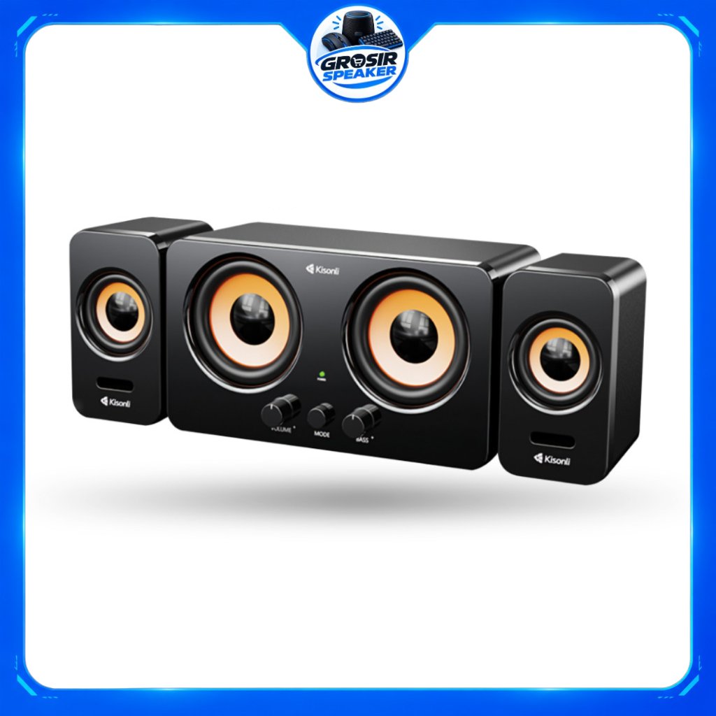 GS Speaker Bluetooth Komputer Multimedia U3300BT Stereo Subwoofer AUX, USB