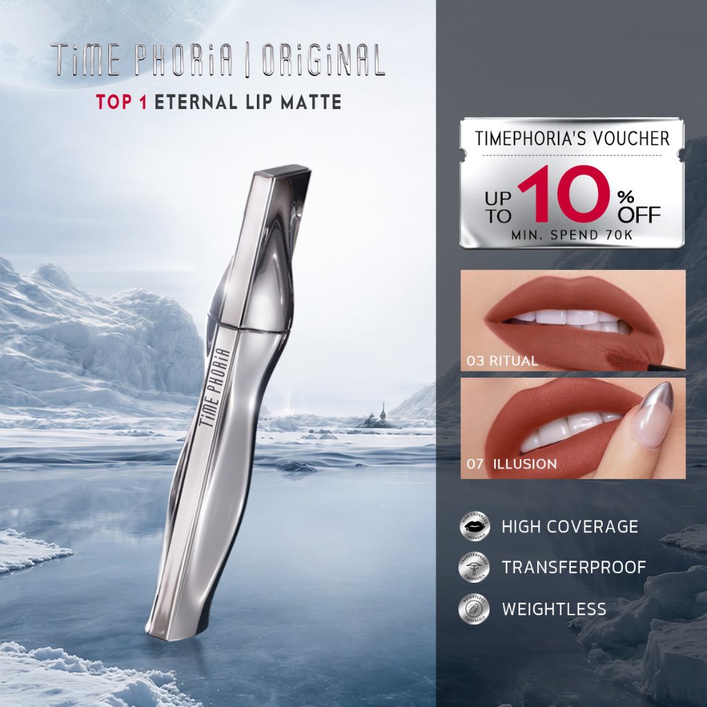 TIMEPHORIA CERTIFIED - Eternal Lip Matte 4ML Liptint Waterproof Tahan Lama Lip Stain Lipgloss Lipstik LipTint Lip Cream Transferproof Kissproof