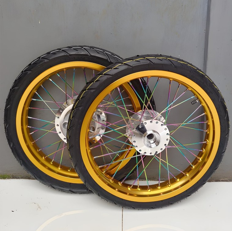 Paketan velg jari jari Megapro Gl Pro Gl Max Ring 17 Lebar 185-215 Set Plus Ban