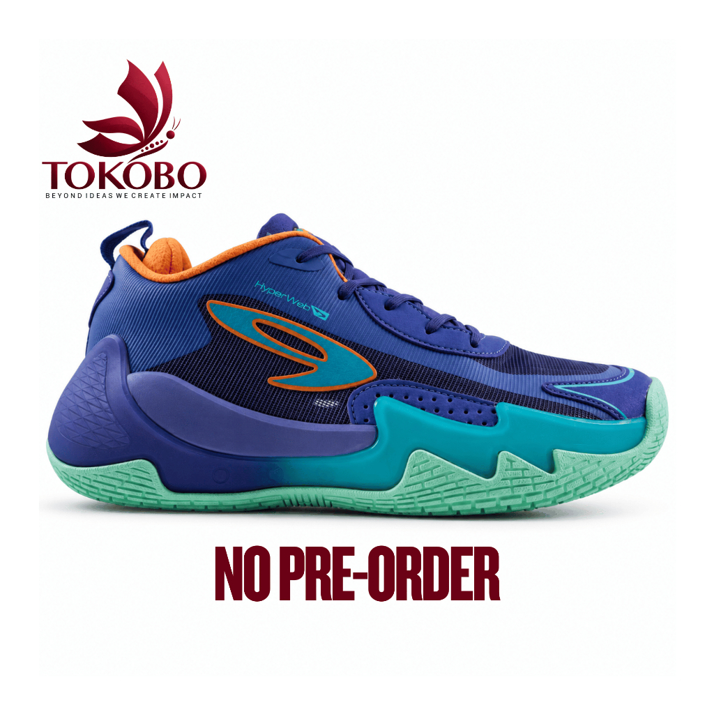 Sepatu Trainer Unisex Nineteen Nakami Flow Ungu/Biru MD/Jingga