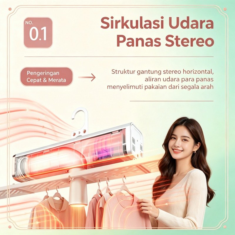 Portable Pengering Pakaian/Pengering baju portable/Pemanas Udara Fan