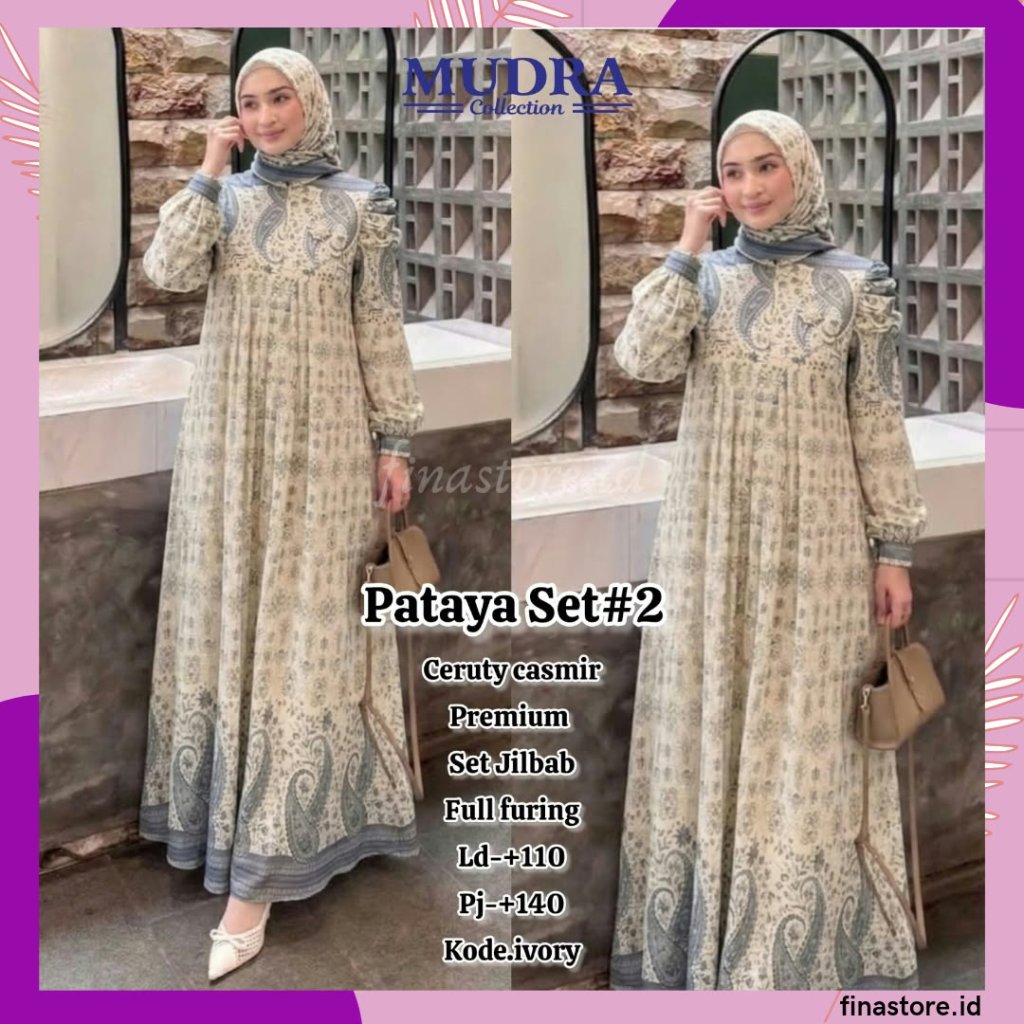 Gamis Mudra Collection / Gamis Terbaru / Gamis Wanita / Gamis Premium / Gamis Pesta / One Set / Sete