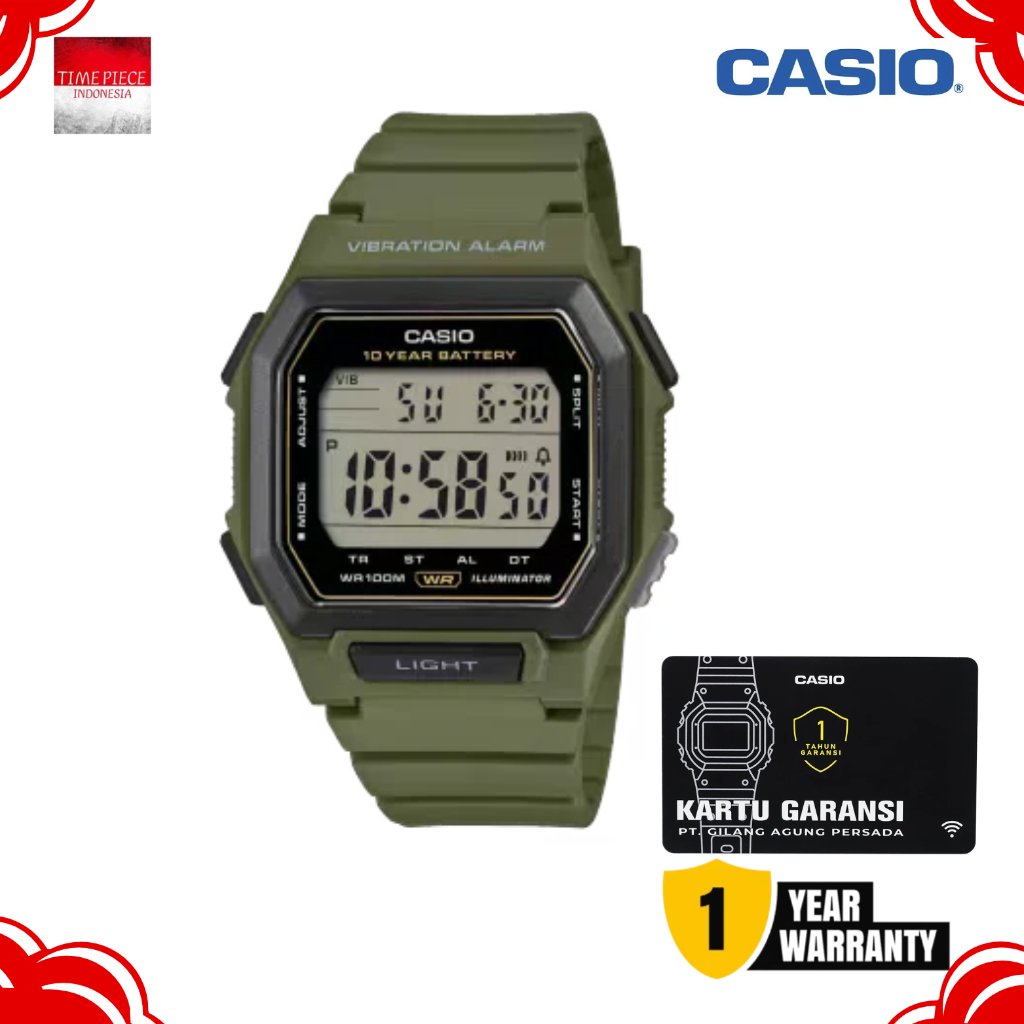 CASIO DIGITAL W-738H-3AVDF / CASIO W738H-3AV ORIGINAL & GARANSI