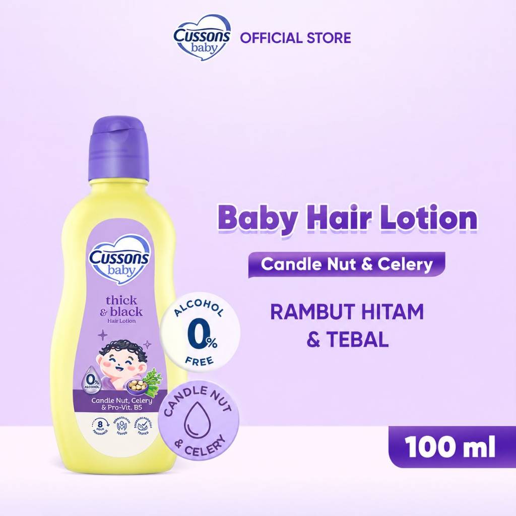 Cussons Baby Hair Lotion Candle Nut & Celery - Losion Rambut Bayi 100ml