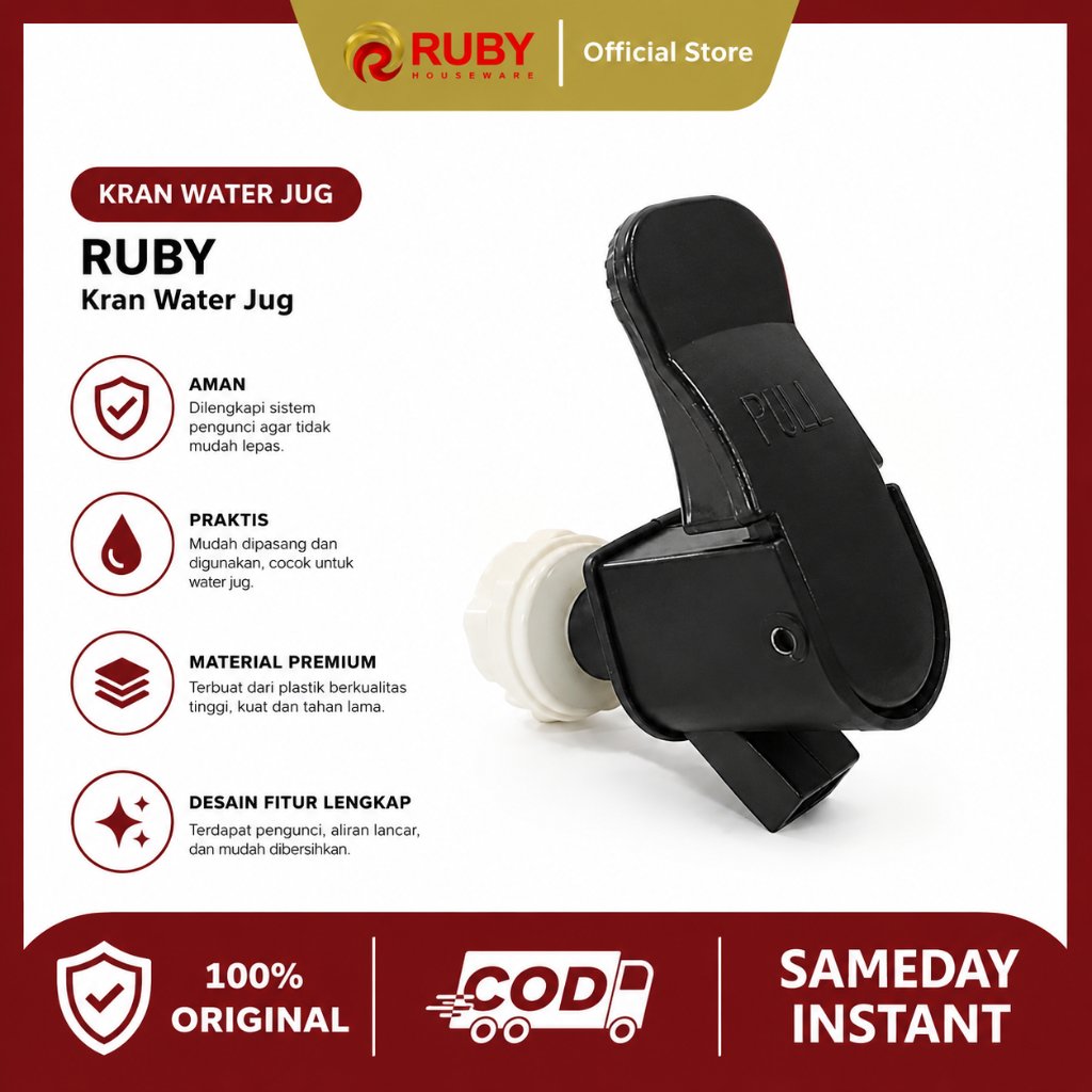 RUBY Kran Untuk Water Jug Dispenser Air Plastik | Keran Galon Air Minum Pengganti