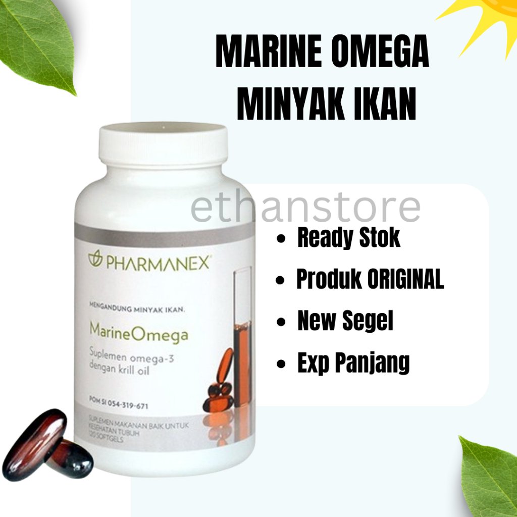 Marine Omega 3 Suplemen Minyak Ikan isi 120 Original