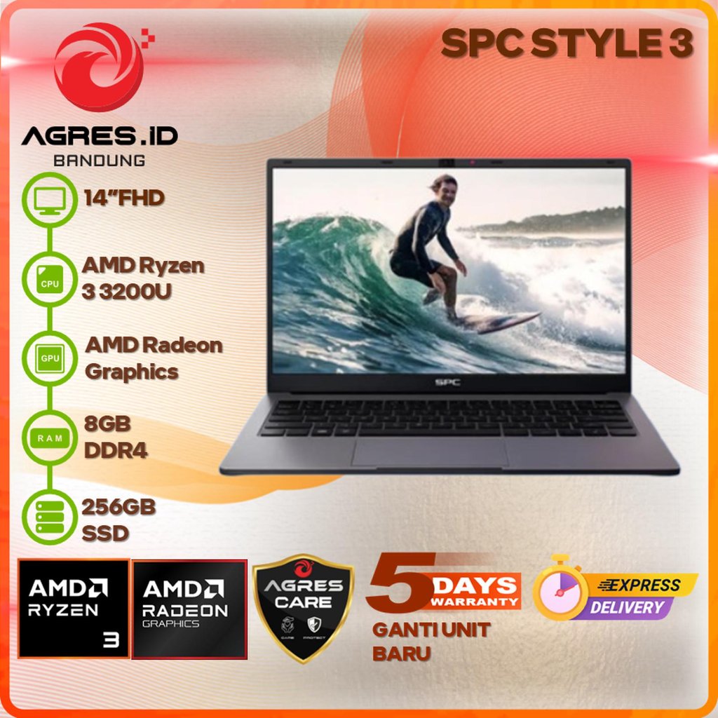 SPC STYLE 3 RYZEN 3 3200U 8GB 256GB 14" FHD IPS