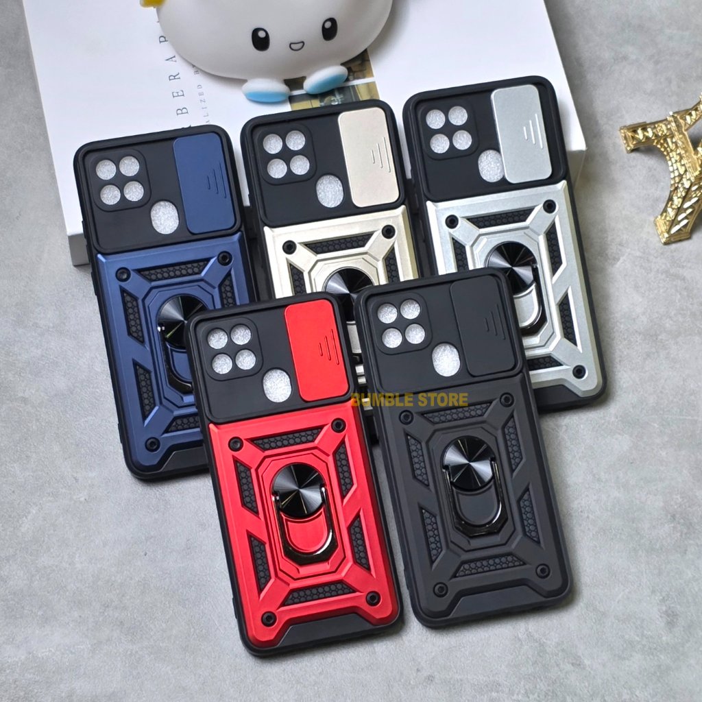 Oppo A15 Oppo A15S Case Ring Armor Robot Slide Transformer Slide Kamera Protection Oppo A15 Oppo A15