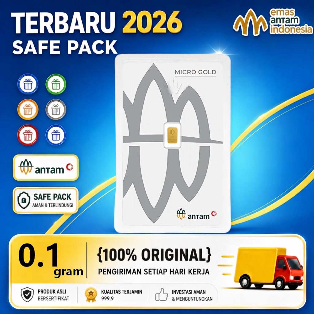 Antam 0.1 gr Certicard / Logam Mulia 0.1 Gram Antam 2026