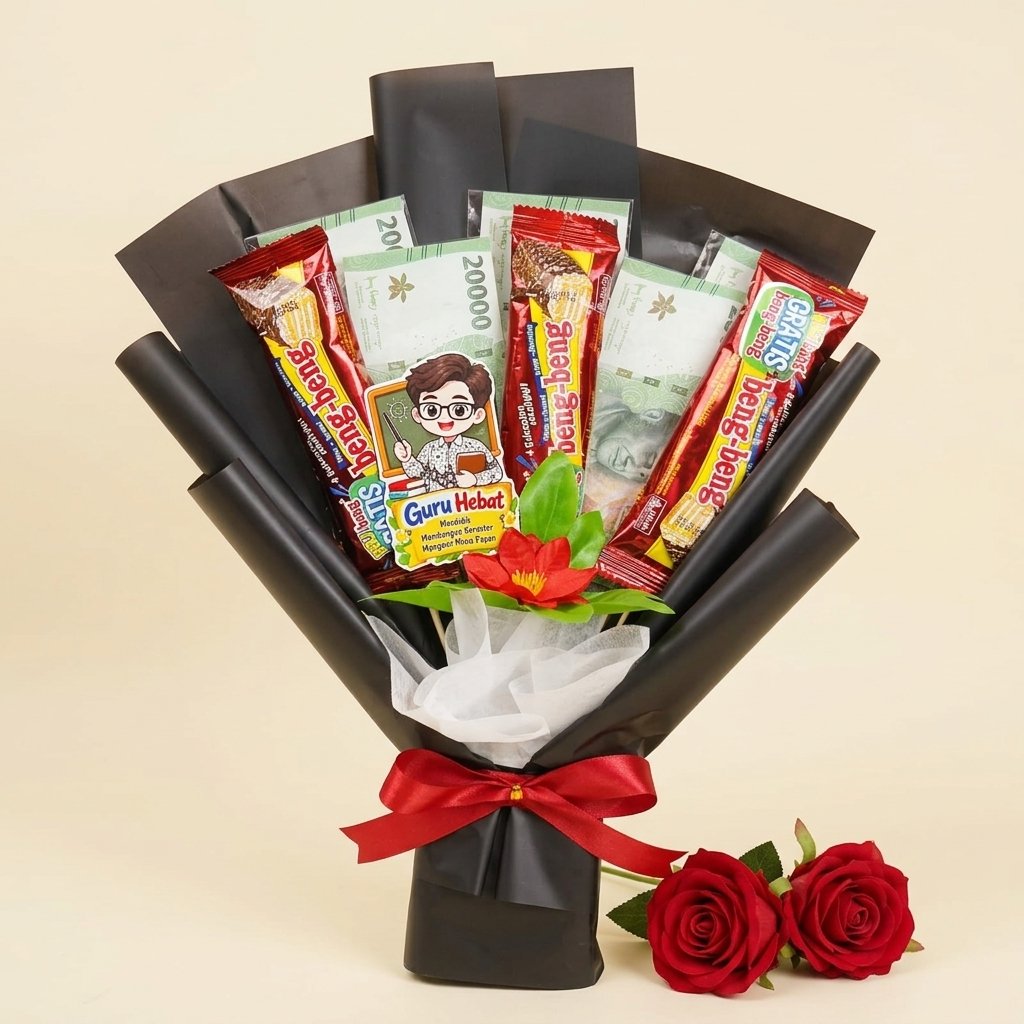 BUKET 3 STIK SNACK | BUKET UANG 5 LEMBAR |BUKET HARI GURU |BUKET WISUDA |BUKET  KOSONGAN | BUKET SIM