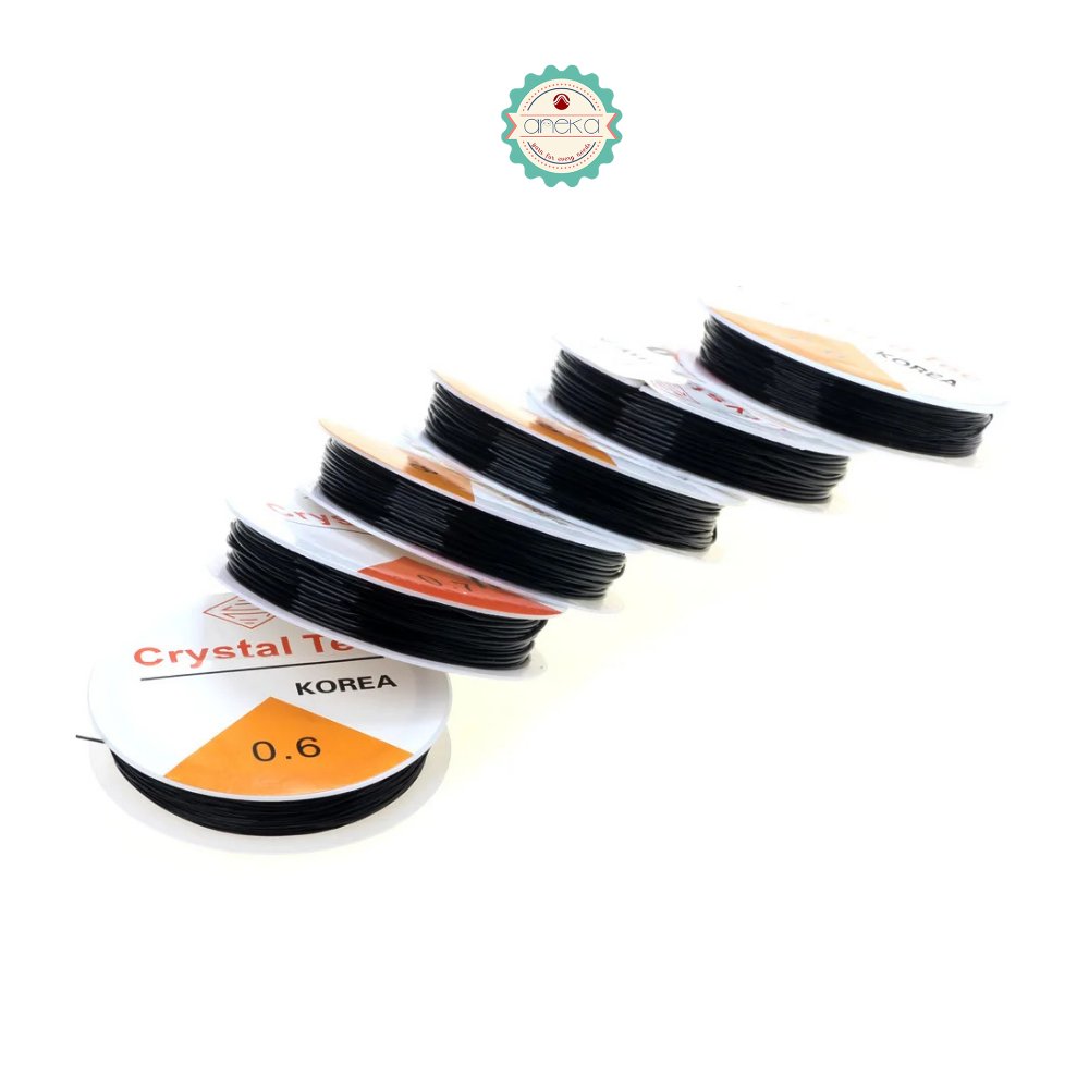 KATALOG - [PCS] Senar Elastis / Tali Karet Hitam / Crystal Tec