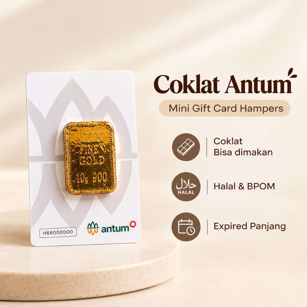 COKLAT ANTUM | MINI GIFT COKLAT GOLD EMAS BATANGAN HAMPERS LEBARAN IDUL FITRI UNIK CUSTOM GIFT