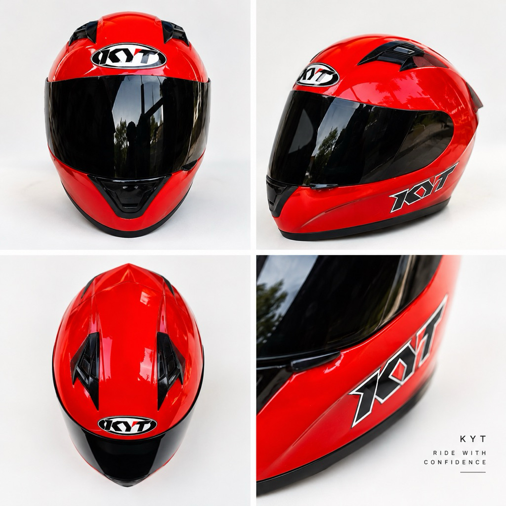 Helm KYT R10 Merah Original Pre Loved