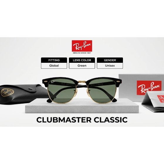 Ray-Ban, Rayban, Clubmaster, Club Master, RB3016 CLASSIC ORIGINAL POLARIZED OUTDOOR MEMANCING UV