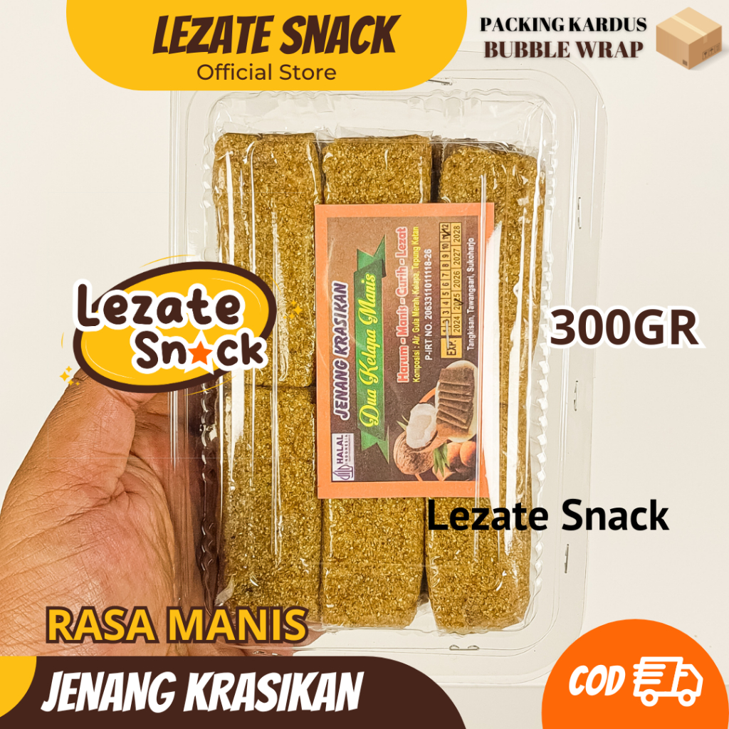 

Jenang Krasikan Solo 300GR Premium Gula Jawa Asli Murah / Dodol Jenang Krasikan Jogja Magelang Kelapa Wijen Legit Jajanan Jadul Lezate Snack WAP SHOP