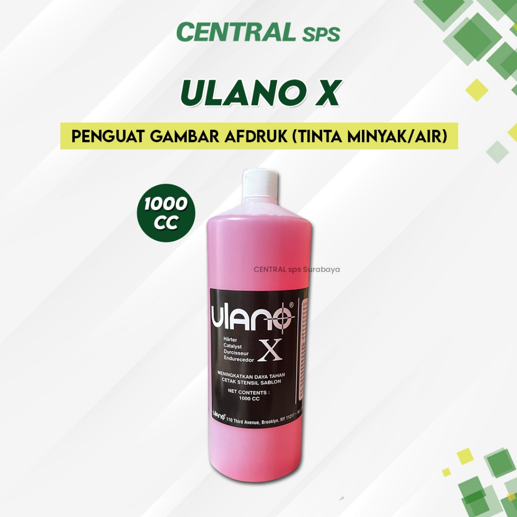 

Ulano X 1 Liter - Penguat Gambar Afdruk Sablon (Tinta Minyak/Air) - CENTRAL sps