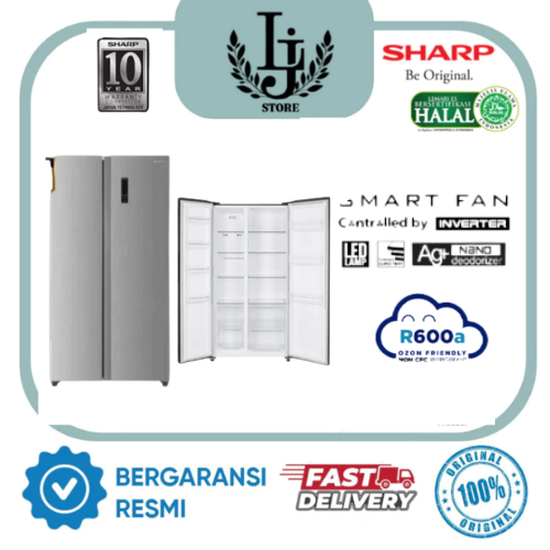Kulkas Side by Side Sharp 2 Pintu SJIS-50MASL Side by Side Sharp