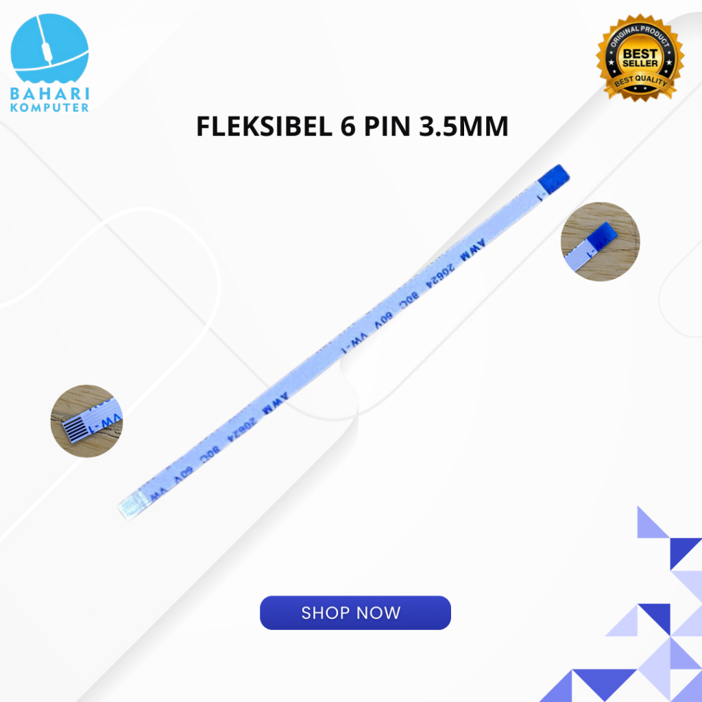 Laptop Notebook Asus power swtich  FPC kabel Kabel Flexible Switch Power Asus 6 Pin Lebar 3.5mm Bola