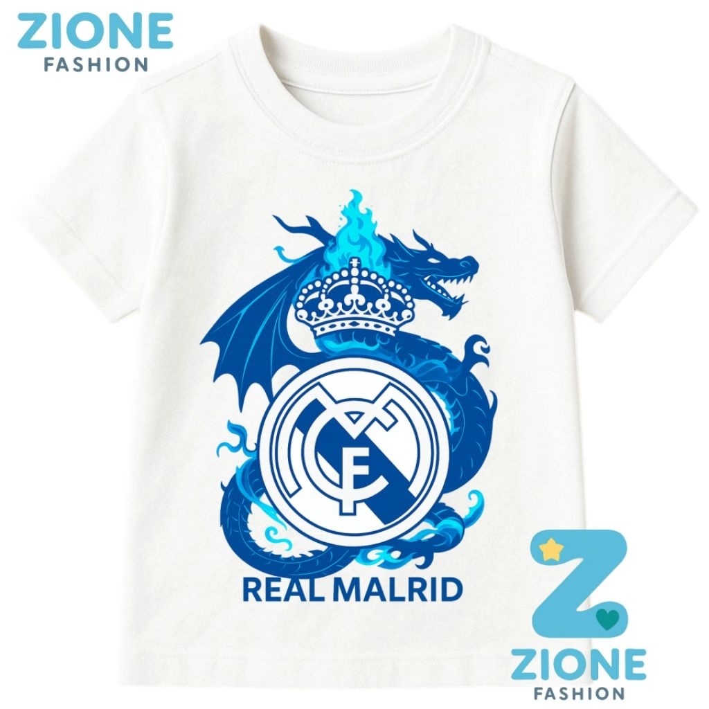Baju Anak Kaos Anak Bola Fans Real Madrid Desain Unik Lucu Gratis Nama Anak
