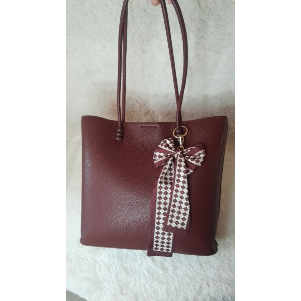TOTE BAG WANITA STYLE KOREA | YADIER - MAROON