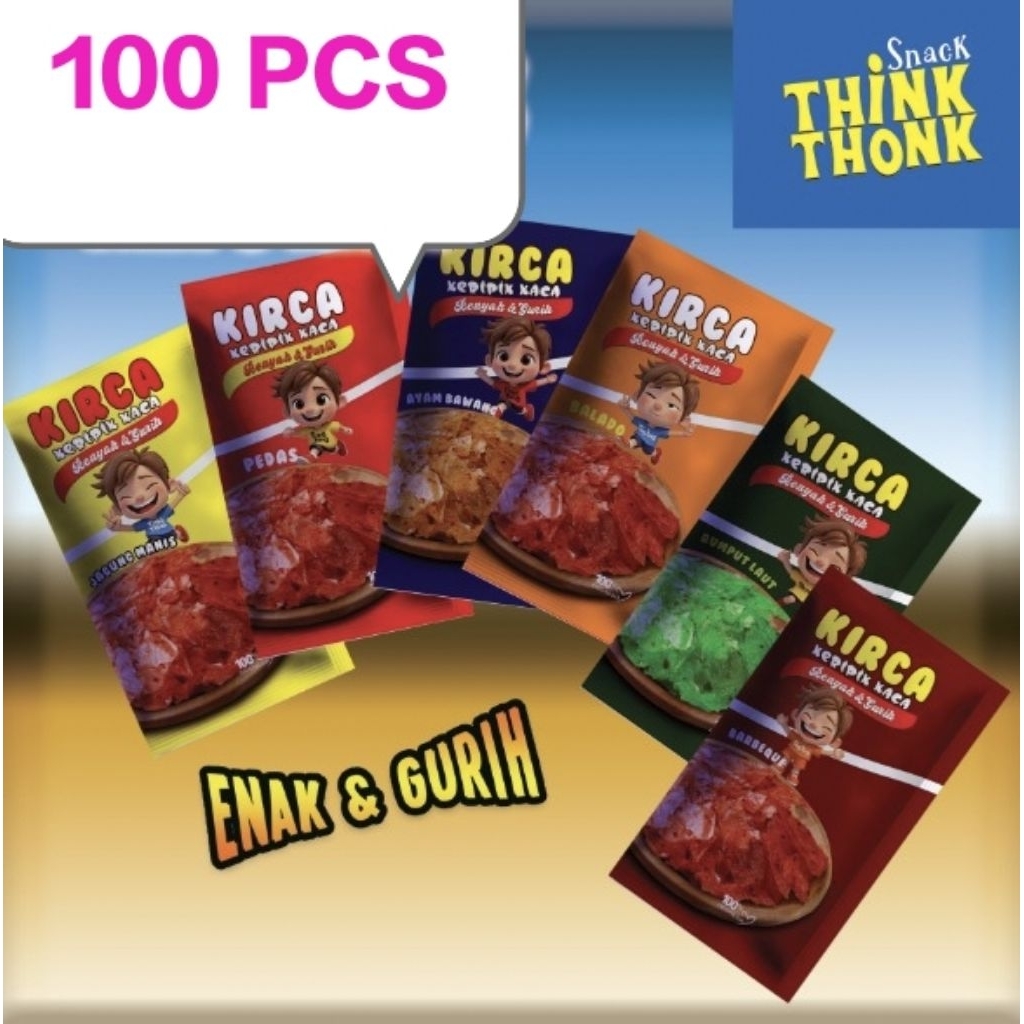 

ISI 100 PCS KRIPIK KACA KARAKTER MIX VARIAN RASA TERMURAH