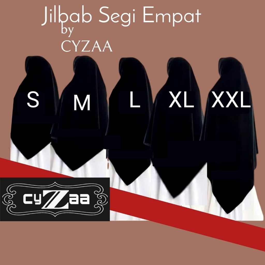 Jilbab Segiempat ||JetBlack|| by CYZAA
