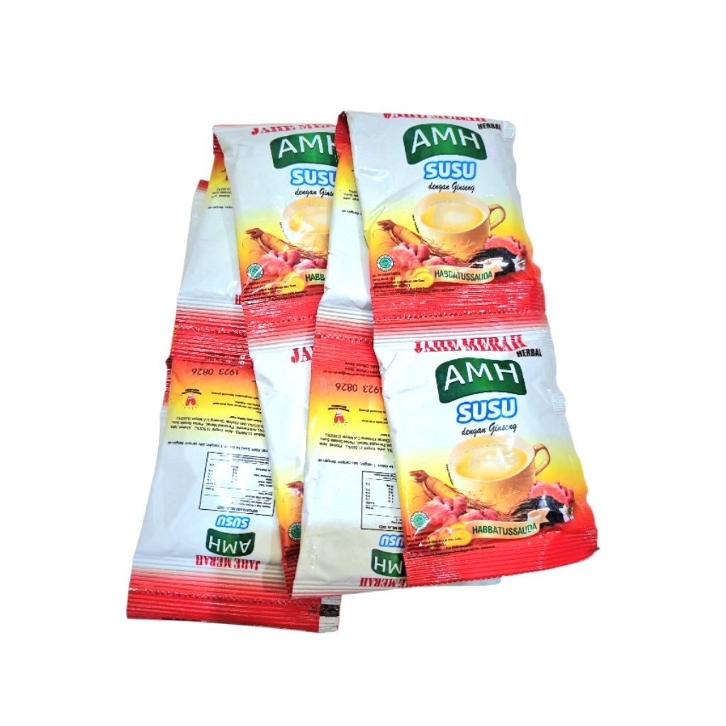 

1 Renceng isi 10 sachet Susu Jahe Merah Amh jahe asli