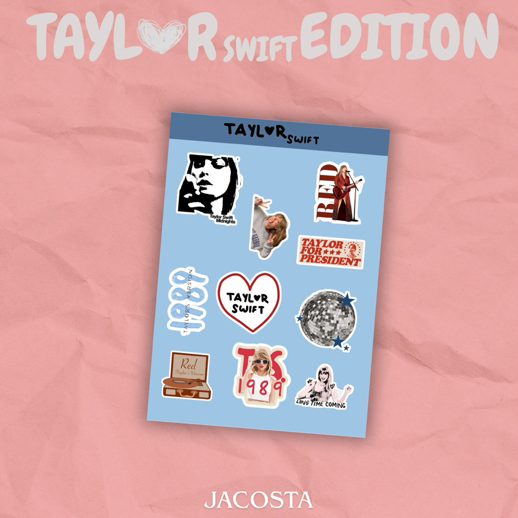 

Stiker Taylor Swift Aesthetic Vinyl Lucu Swifties | Laptop HP Botol Minum Sticker Taylor Swift Era Album Anti Air | Stiker Vinyl untuk Laptop & Buku