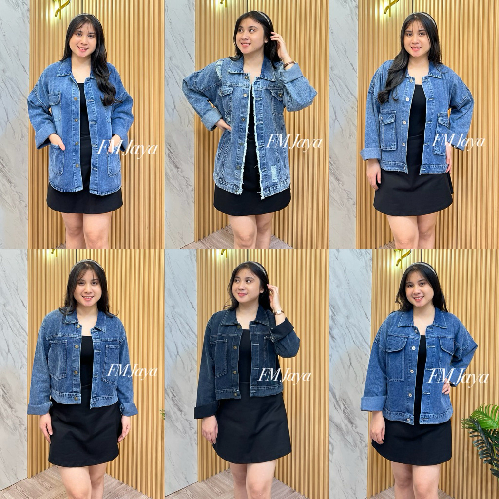 JAKET JEANS IMPORT OVERSIZE || JAKET JEANS WANITA CROP | JAKET JEANS FASHION | JAKET JEANS HOODIE