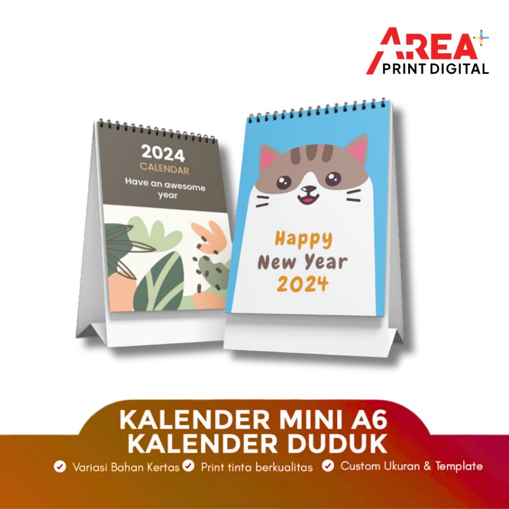 

Kalender Meja A6 2025 Custom Aesthetic Full Color