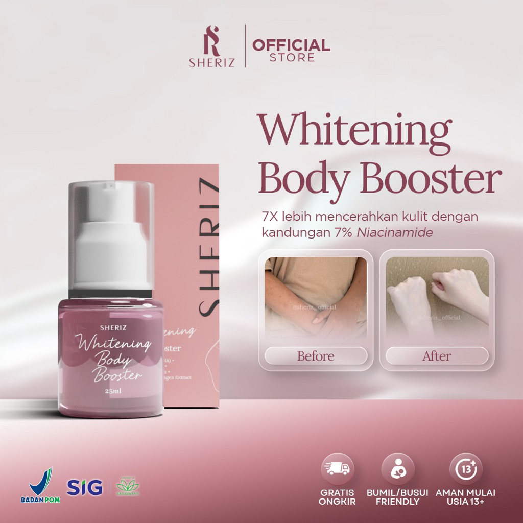 Pesona | SHERIZ WHITENING BODY BOOSTER Mencerahkan dan memudarkan