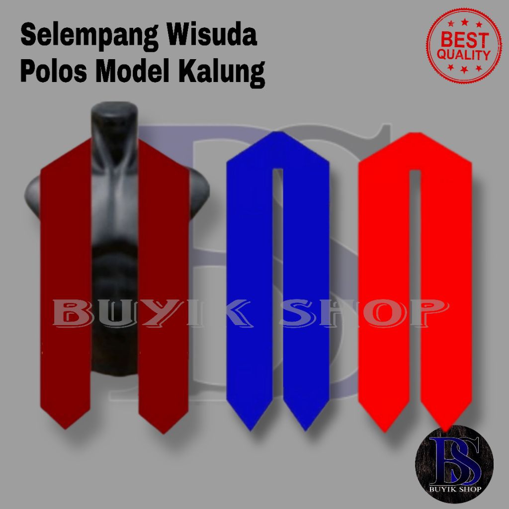 Selempang Wisuda Polos | Selempang Polos | Selempang Kalung Polos | Sepempang Wisuda Tanpa Bordir | 