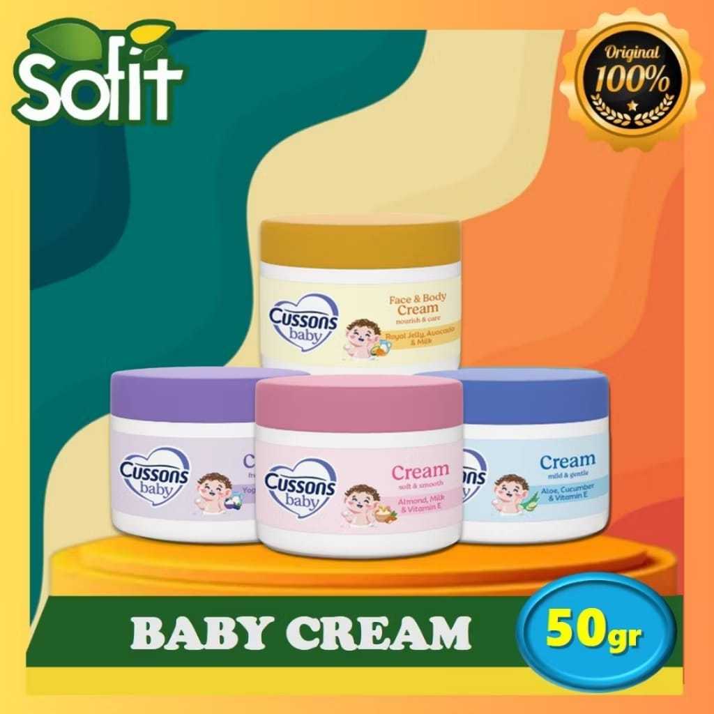 Cussons Baby Cream Krim Pelembap Kulit Wajah & Tubuh Anak Bayi