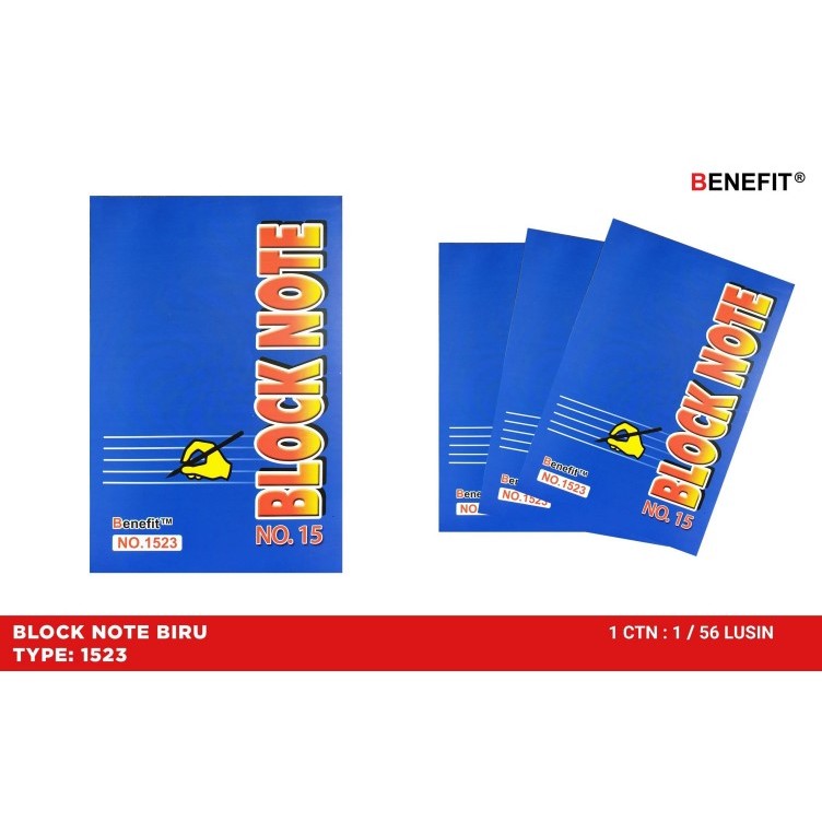 

TBMO BLOCK NOTE BENEFIT BIRU NO.1523