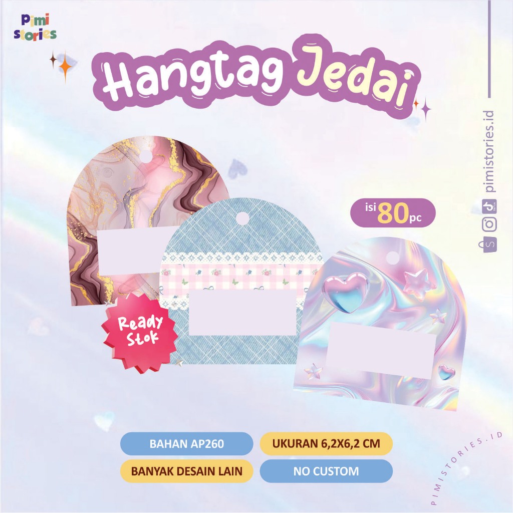 

[ ISI 80 ] HANGTAG JEDAI ⚫ HANG TAG READY STOK ⚫ ALAS JEDAI ⚫ GANTUNGAN JEDAI