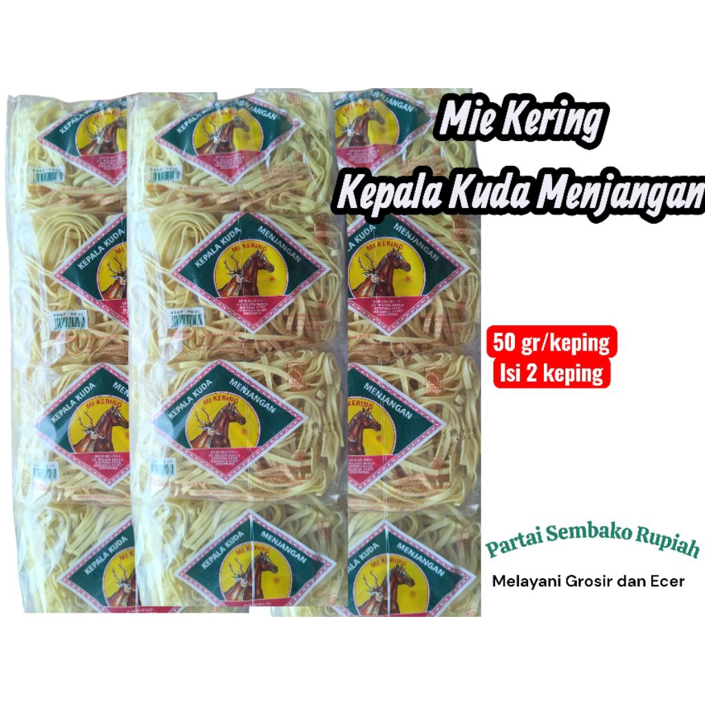 

4 Pcs Kepala Kuda Menjangan Mie Kering 100 gr. Beli 12 Lebih Murah