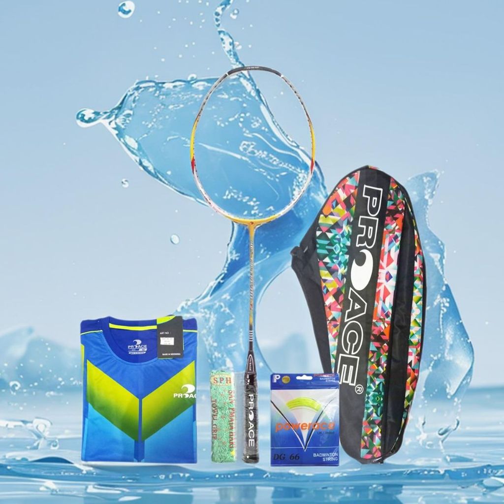 Raket Badminton ProAce ABS 1200 Bonus Komplit Pro Ace ABS 1200
