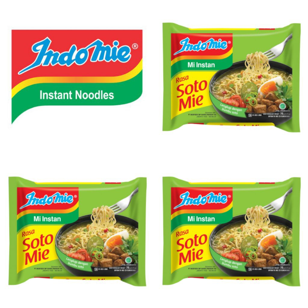 

Indomie Mi Instan Rasa Soto Mie 70 Gram
