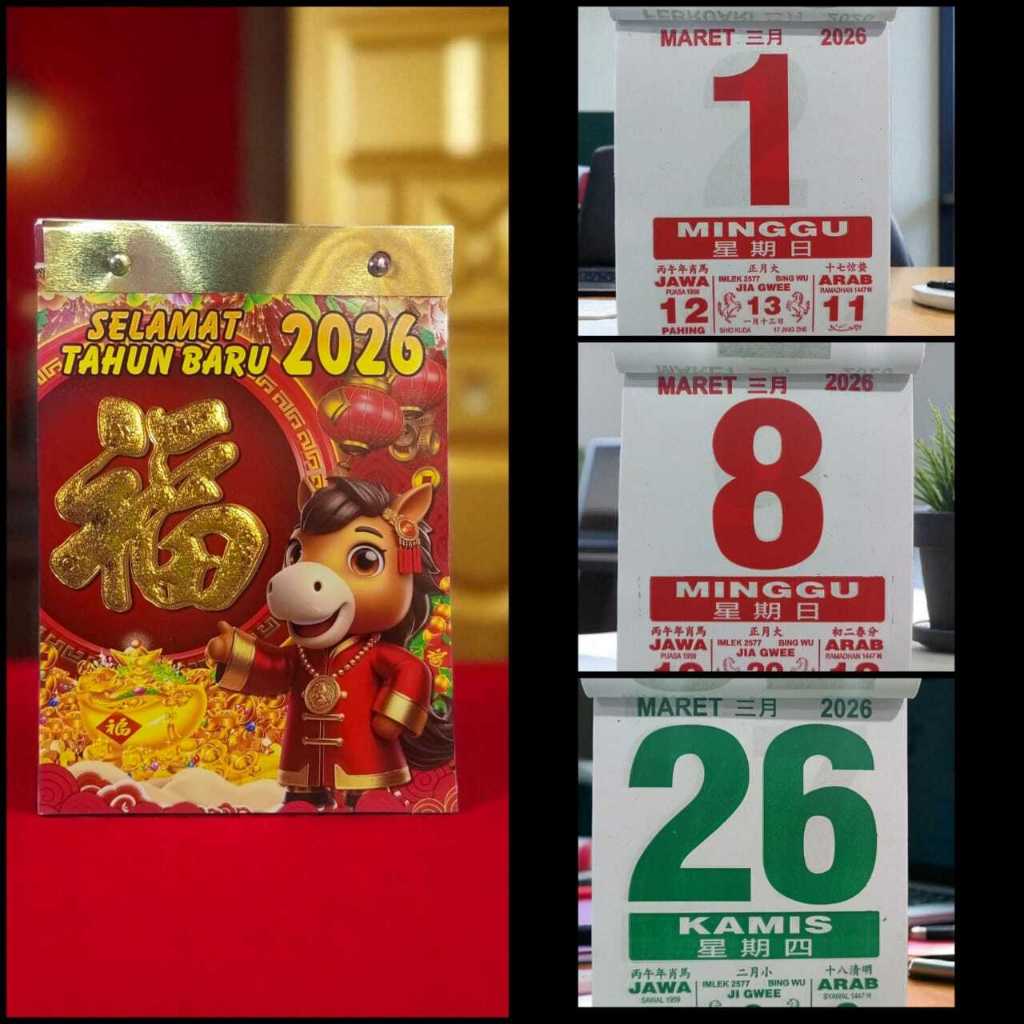 

KALENDER HARIAN SOBEK UKURAN SEDANG TAHUN 2026 TERBARU