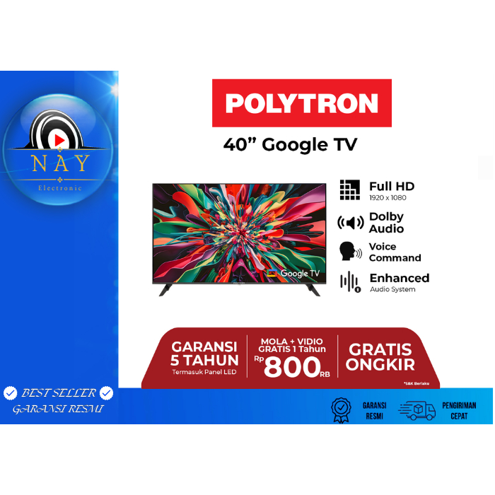 POLYTRON 40RG9059 FULL HD GOOGLE TV 40 inch