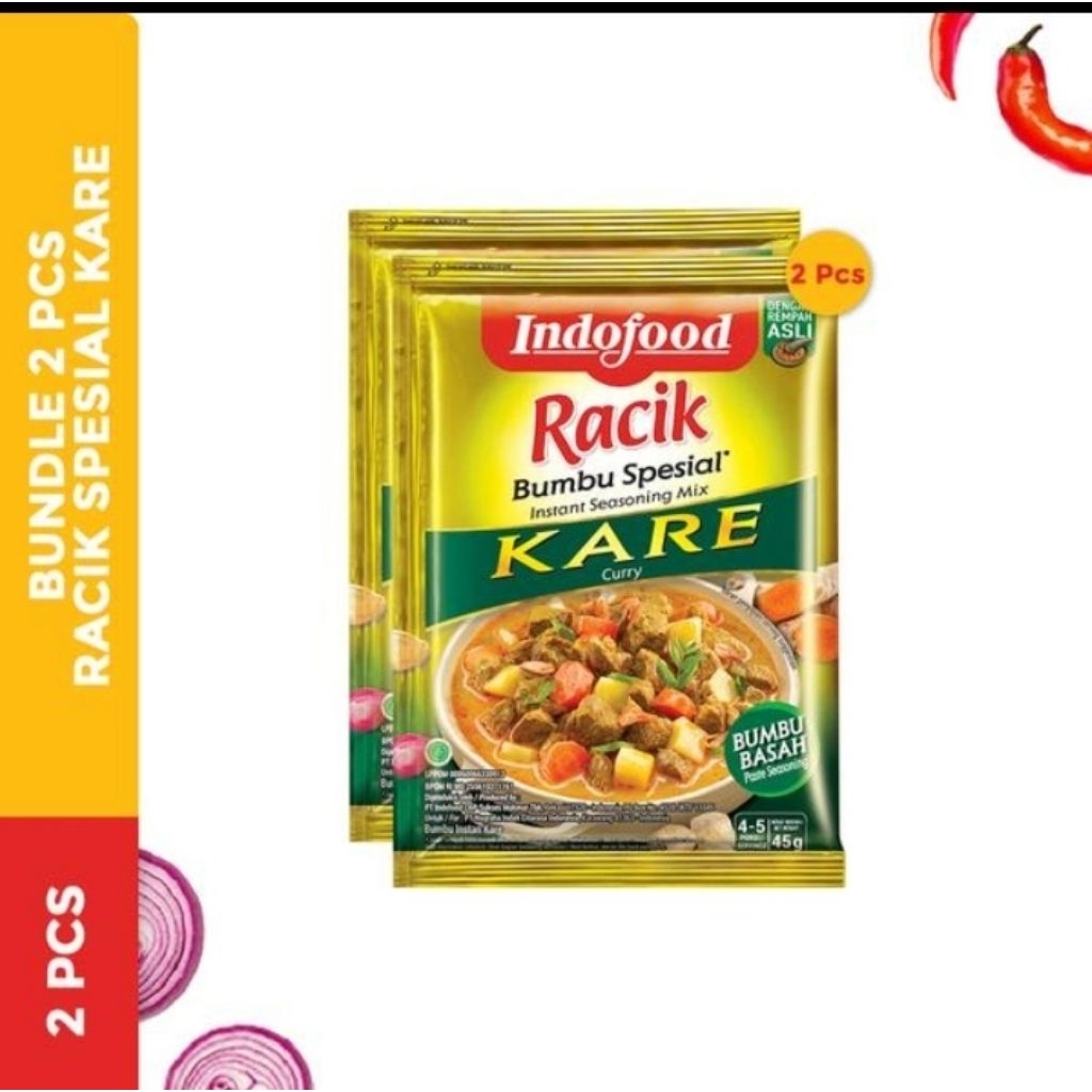 

(2 pcs) indofood racik bumbu spesial kare 45 ml