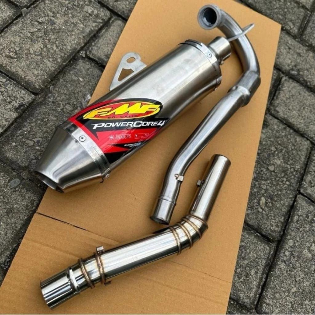 1Set Canister FMF Power Core4 Stainless stell for Ksr110 - Crf150 - Klx150 -Wr155