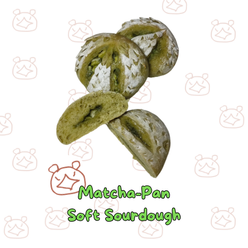 

Matcha-Pan Soft Sourdough | Roti Soft Sourdough | Roti Matcha | Sourdough Matcha Green Tea