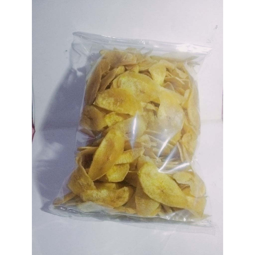 

Cemilan Keripik Pisang Asin Gurih Renyah 335Gram