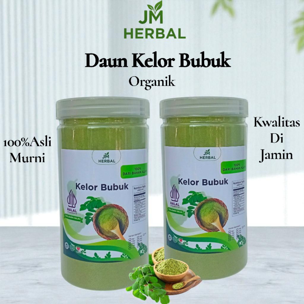 

Daun Kelor Bubuk 500gram Kemasan Toples/Kelor Bubuk Murni 500gram