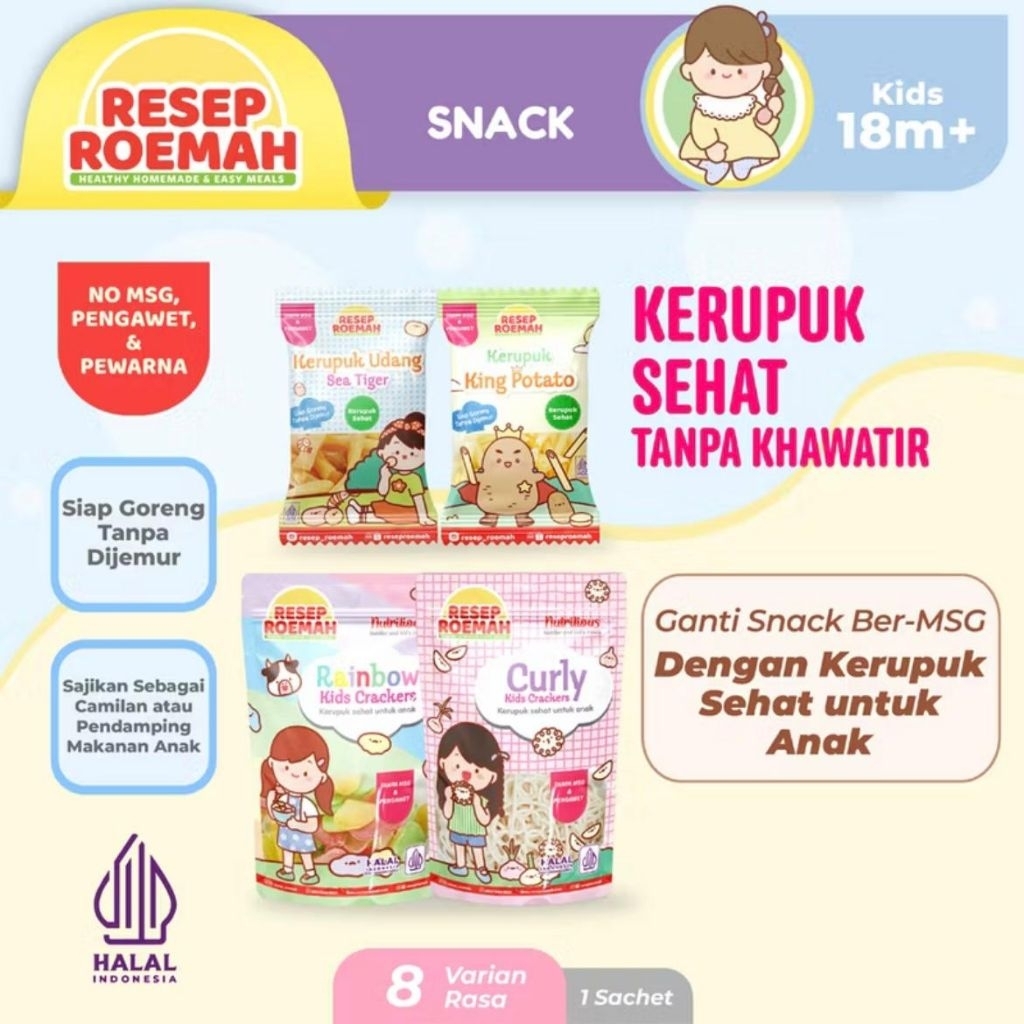 

Resep Roemah Kids Crackers / Kerupuk Sehat Untuk Anak / No MSG