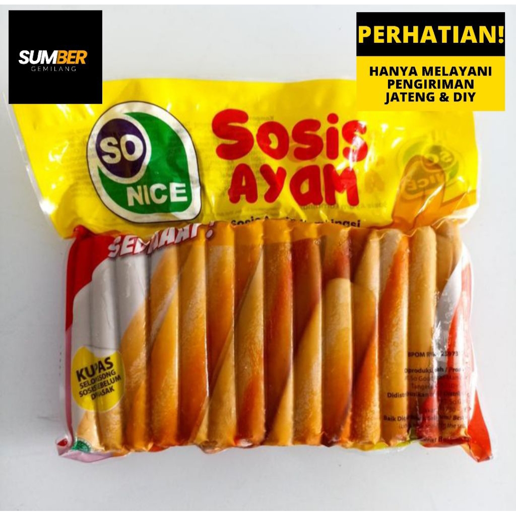 

sosis so nice 1kg so good sosis so nice ayam so good 1 kg isi 40