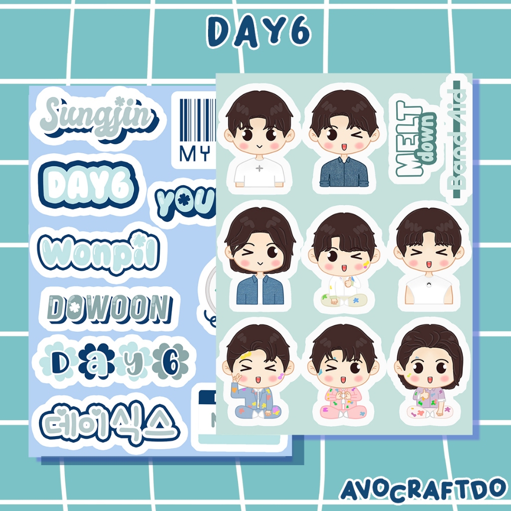 

[ AVOCRAFTDO ] Sticker Kpop Day6 Die Cut