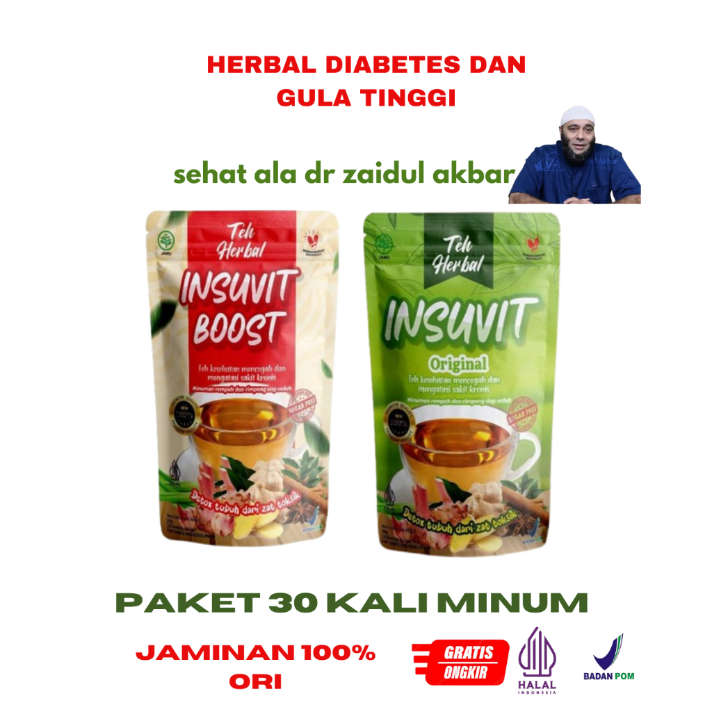 

Teh insuvit | herbal diabetes original | isi 30 teh/2 pouch( promo diskon)kencing manis,obat herbal