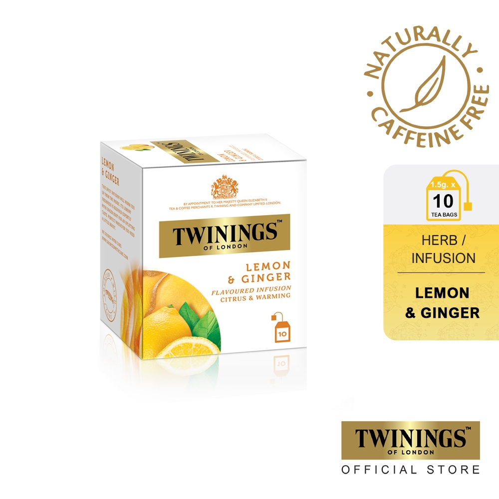 

GIMMICK TWININGS - Twinings Teh Hitam Celup Rasa (Lemon & Ginger Tea) 10x2g